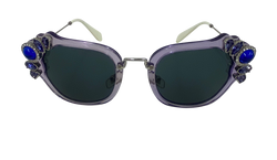 Miu Miu Gafas, Acetato, Morado, Piedras,3, DB